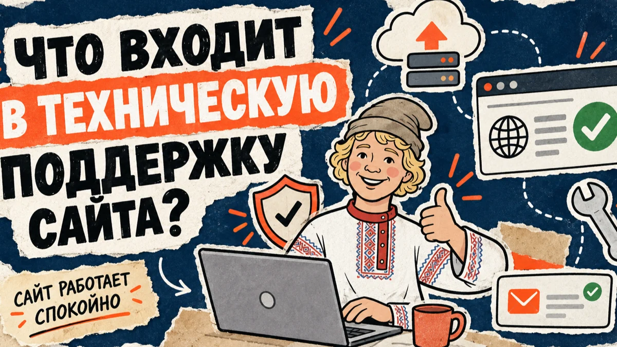 Что входит в техническую поддержку сайта — обложка статьи ЕмеляСам