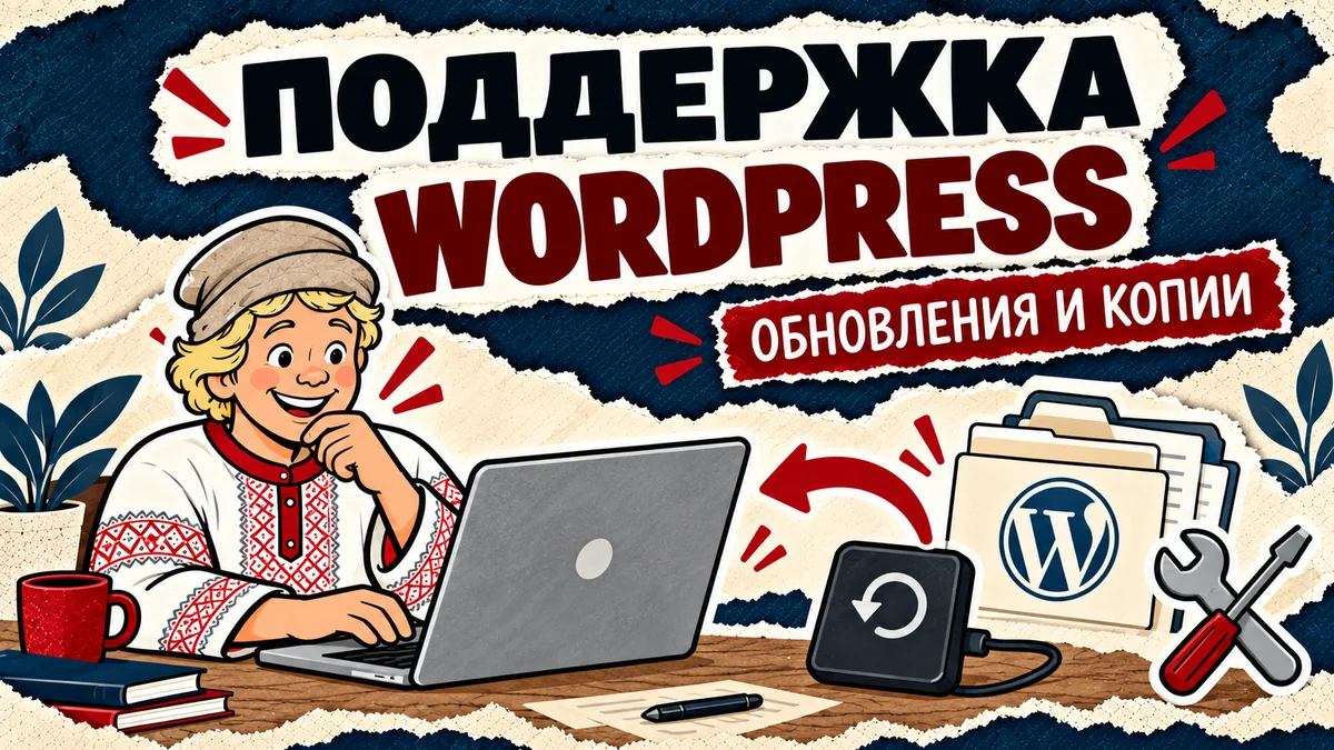 Поддержка WordPress: обновления, резервные копии и проверка восстановления — обложка статьи ЕмеляСам