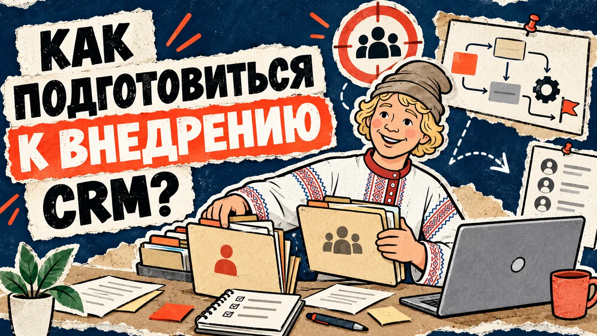 Как подготовиться к внедрению CRM: сделки, роли и данные — обложка статьи ЕмеляСам