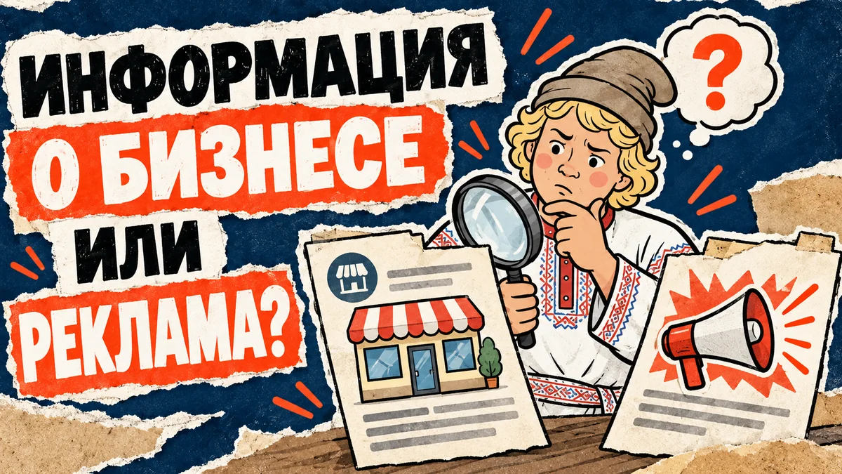 Как отличать информацию о бизнесе от рекламы: вопросы для проверки — обложка статьи ЕмеляСам