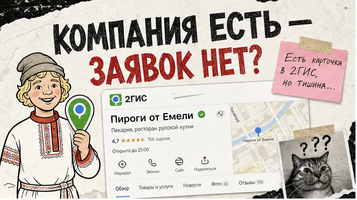Обложка статьи: Как добавить компанию в 2ГИС и получать заявки