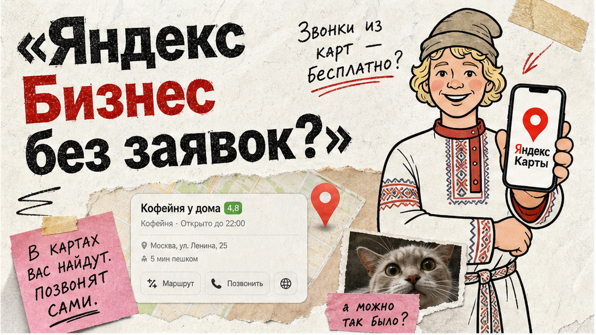 Обложка статьи: Как настроить Яндекс Бизнес и получить заявки из карт