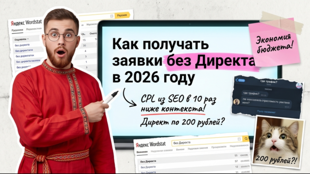 Обложка статьи: Как получать заявки без Яндекс Директа в 2026 году