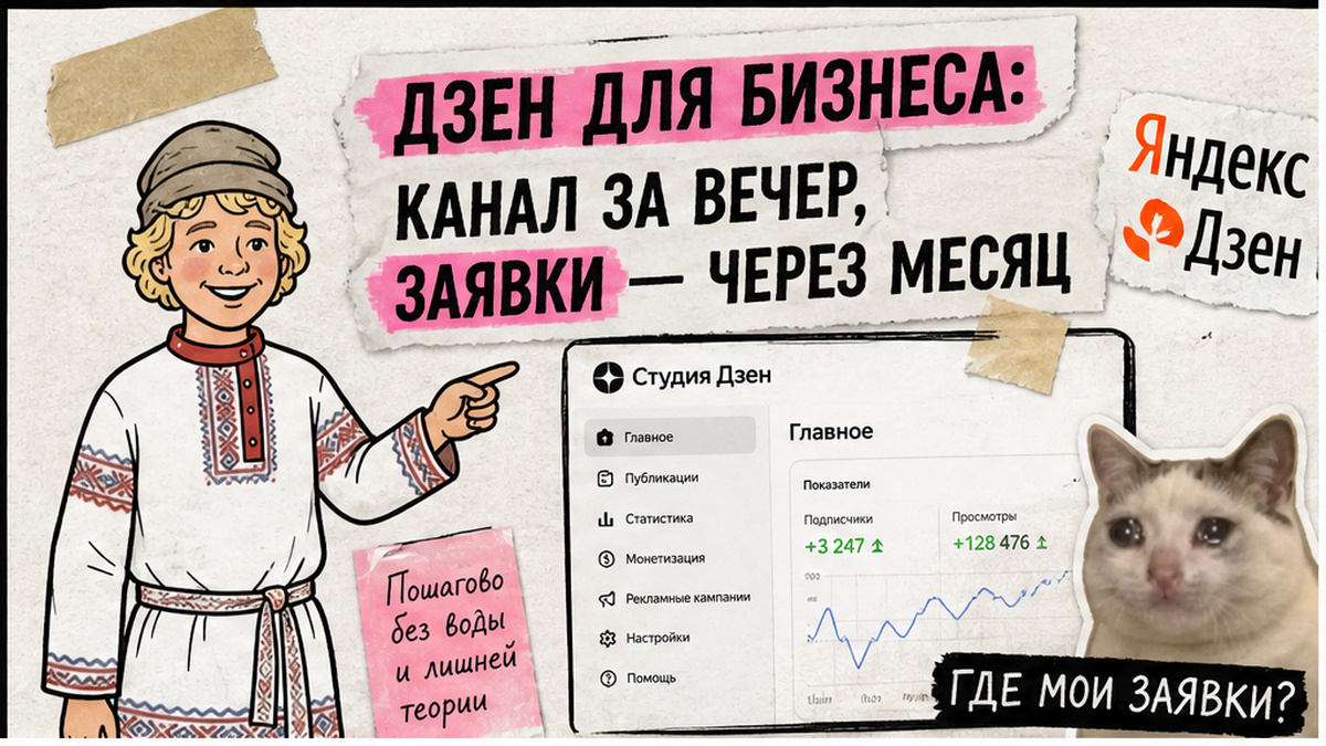 Обложка статьи: Как создать канал в Яндекс Дзен для бизнеса: пошагово